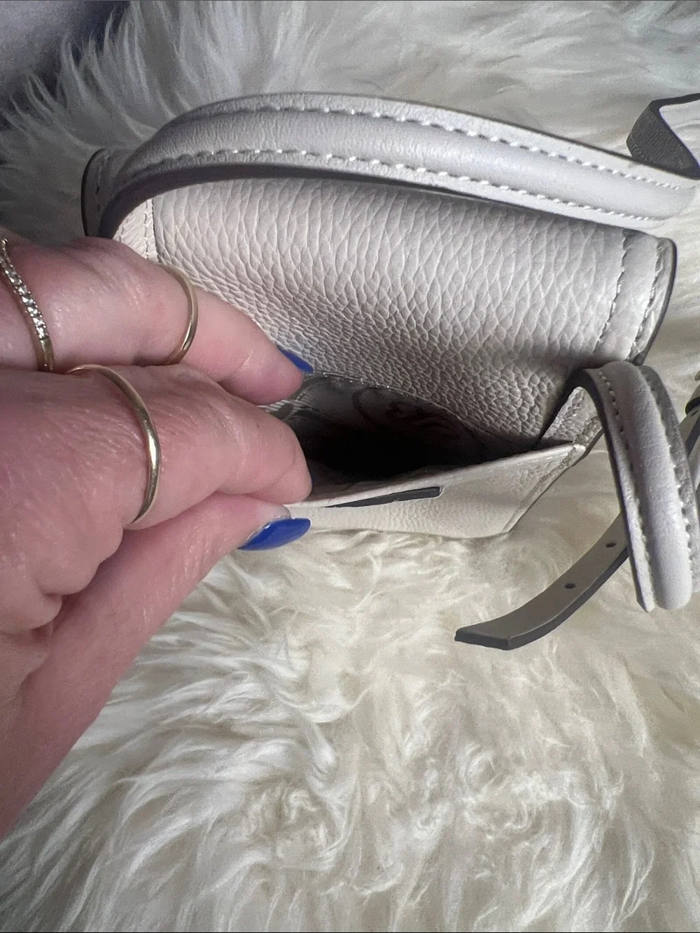 Brighton Cream Pebble Leather Crossbody Phone Bag with Medallion